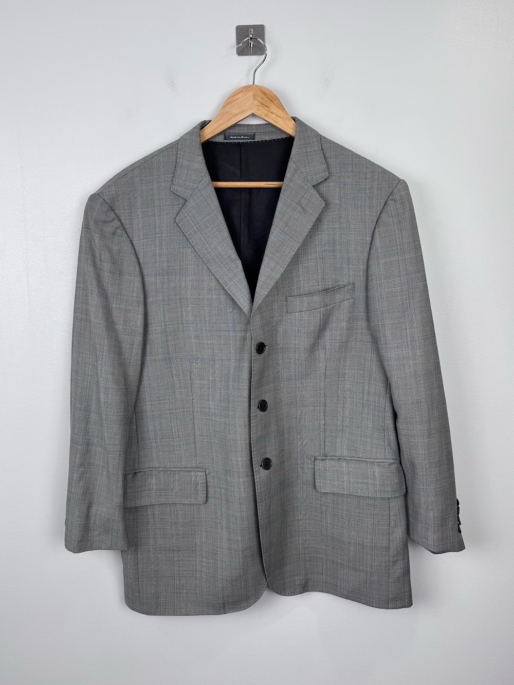 Ermenegildo Zegna Men Wool Grey Suit Jacket 42